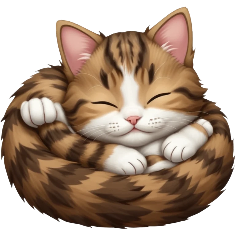 dark brown tabby and white kitten upside down sleeping emoji