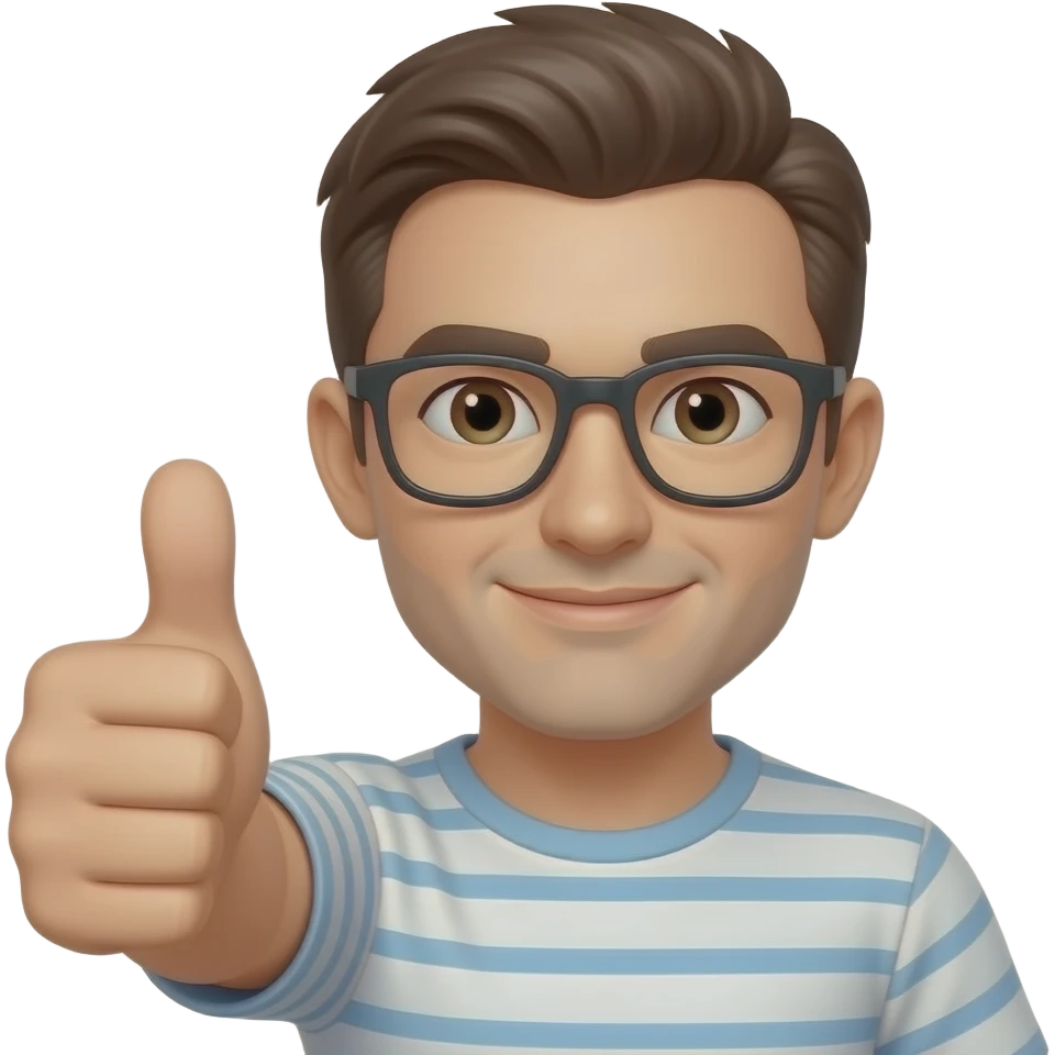 Can you remove the gap between head and thumbsup palm emoji