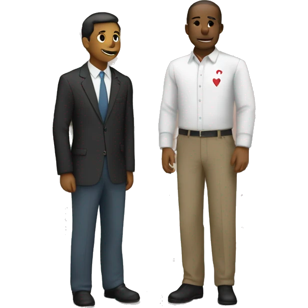 Corazón mitad negro y mitad blanco, con una jota en el centro. emoji