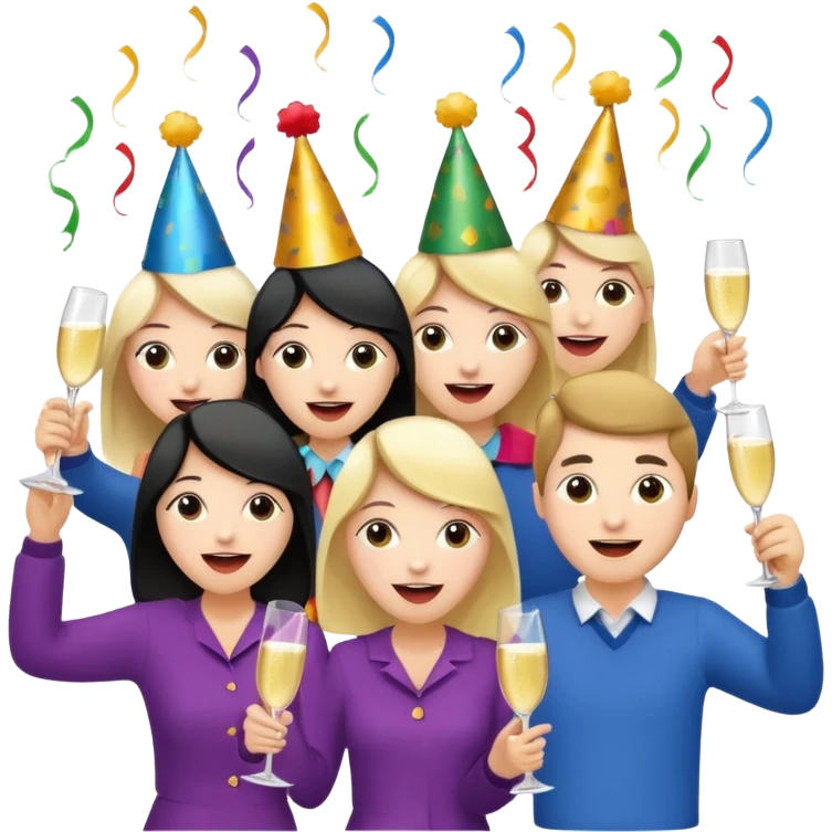 cheers and shouting happiness emoji