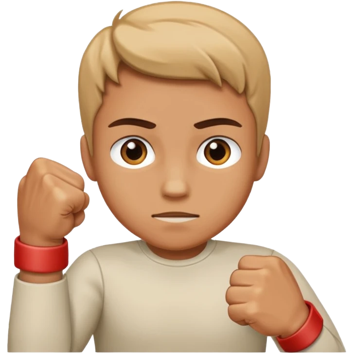 Hands crossed over while having fists emoji