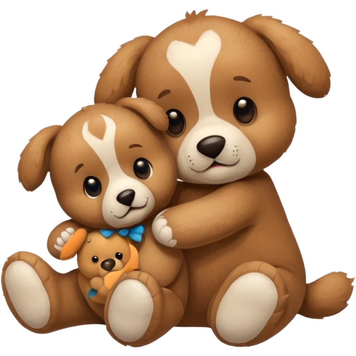 Puppy + teddy bear emoji