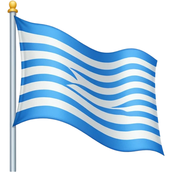 White flag with blue horizontal line in center emoji