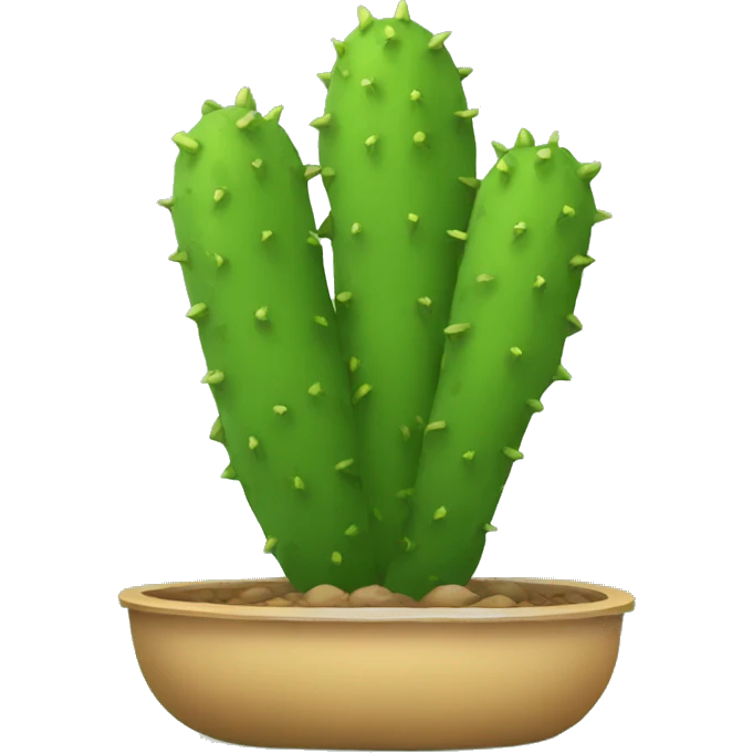 single flat Nopal without pot emoji