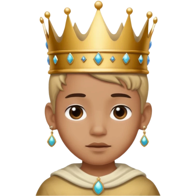 meme boy with earrings with crown emoji