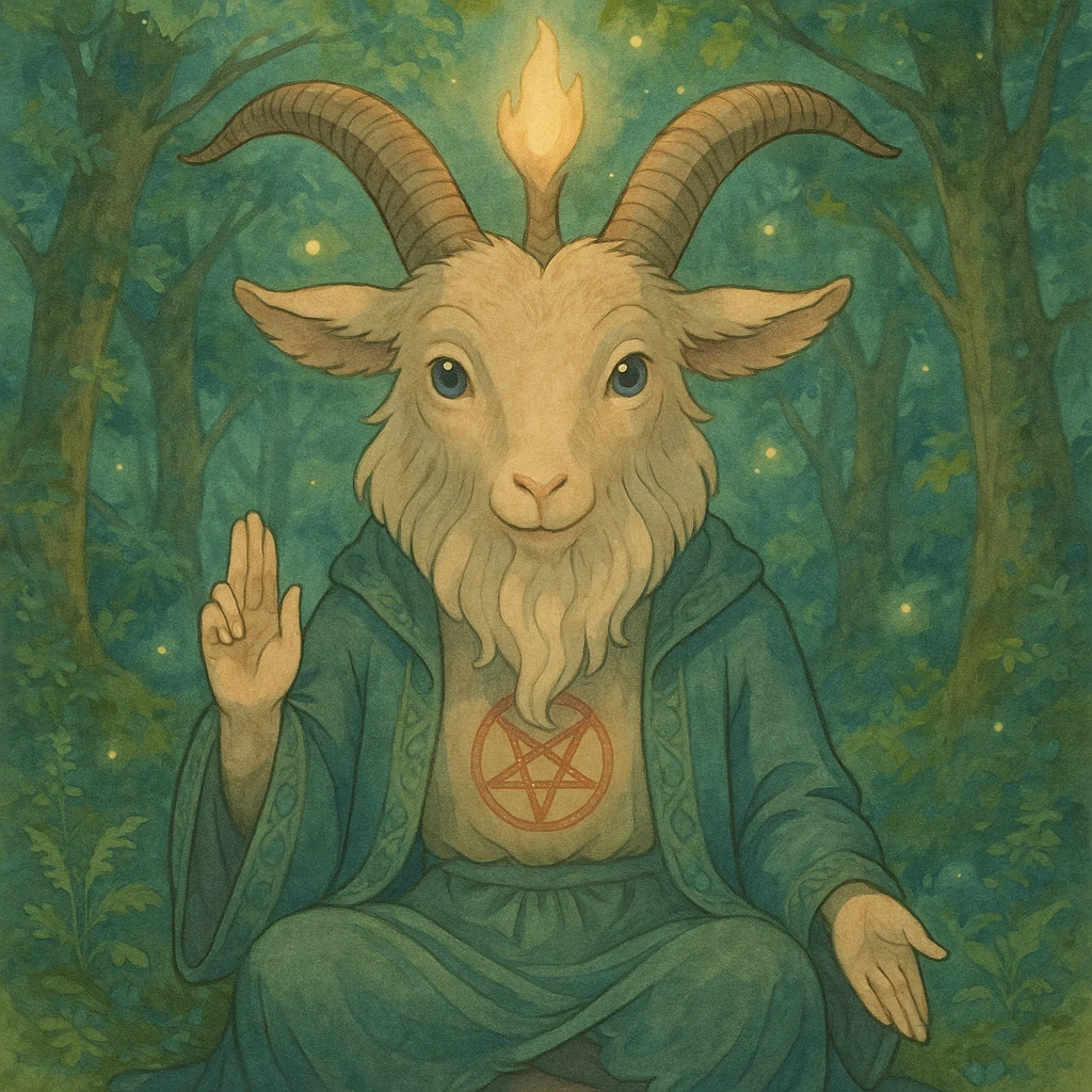 baphomet, mystical goat-headed figure emoji
