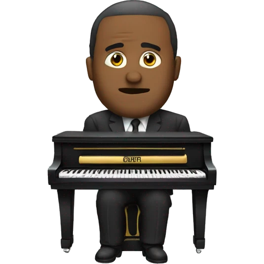cartel enorme que pone piano emoji