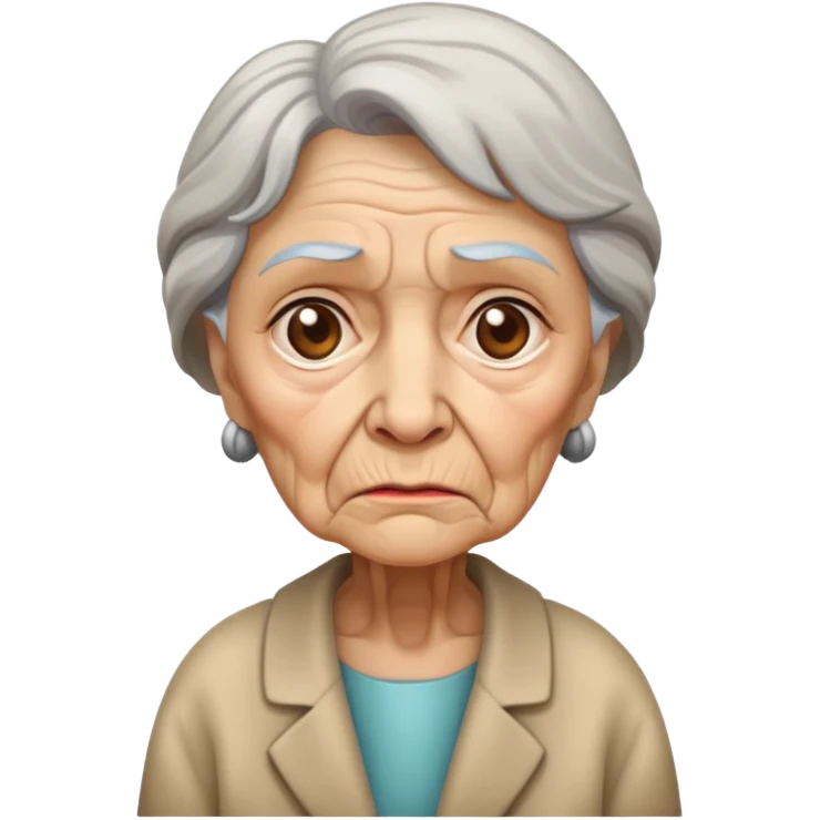 old woman sad standing  emoji