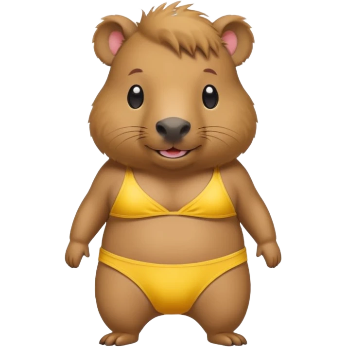 Capy bara in a bathing suit emoji