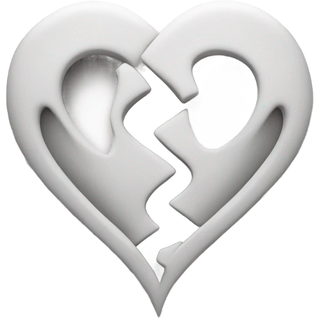 Two White joined hearts  emoji