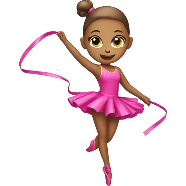 Rhythmic gymnast with ribbon emoji