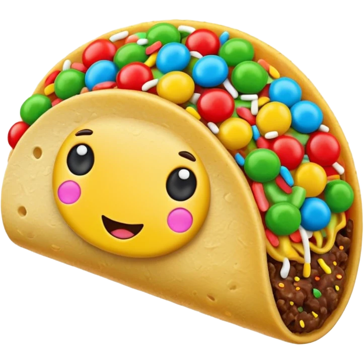 Gummy taco emoji