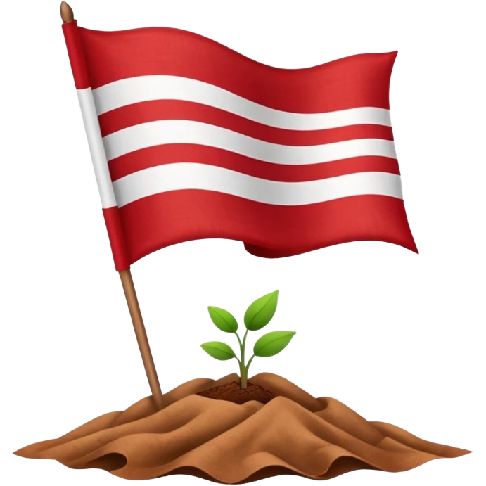 Flag being planted, dust still rising emoji