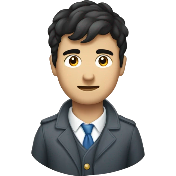 Een blanke man met donker haar die een horloge vasthoudt  emoji