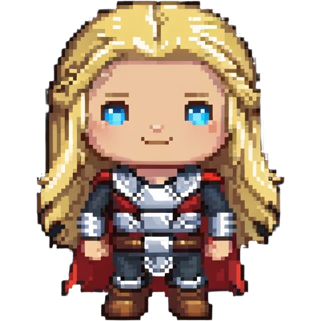 thor with long blonde hair emoji