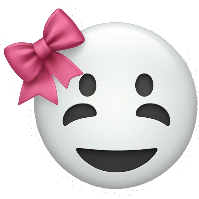 smiley face with bow emoji