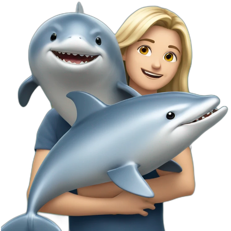 Hérisson sur dauphins emoji