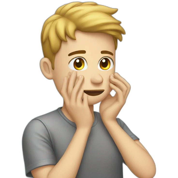 person wipes sweat from their face emoji