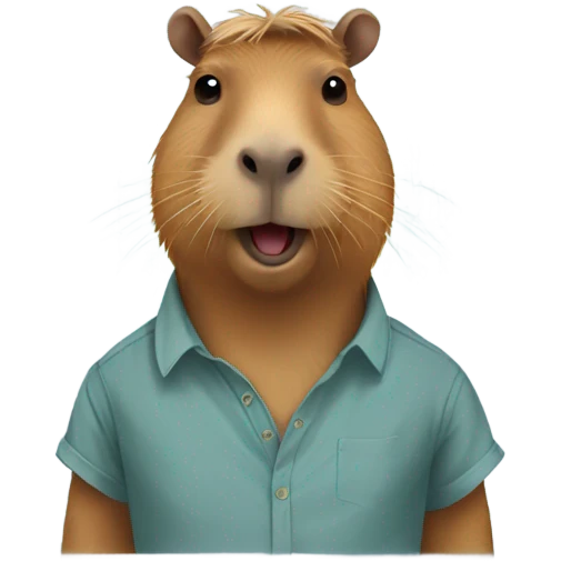 Capybara in a shirt emoji