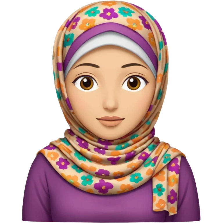 Голая девушка в полный рост в хиджабе emoji