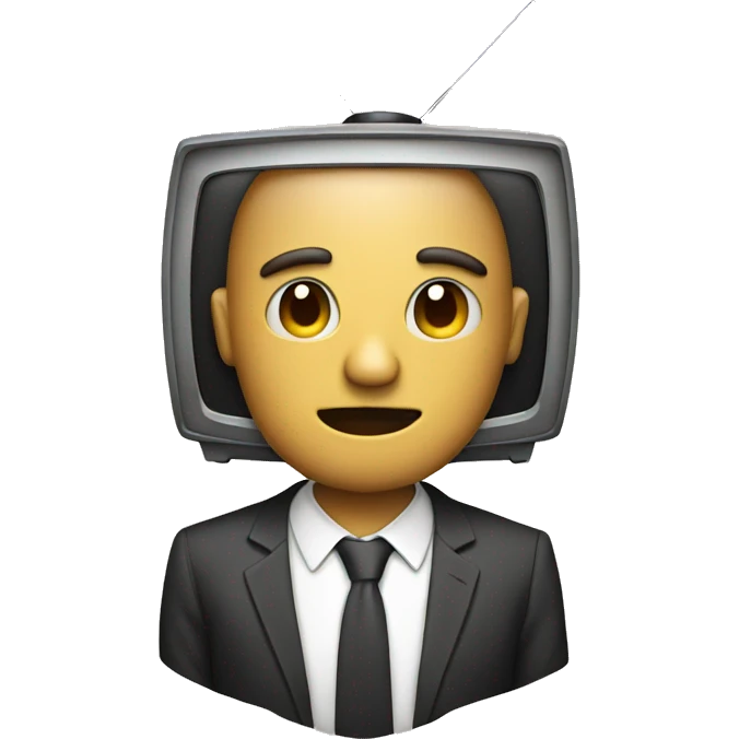 a man with tv head emoji
