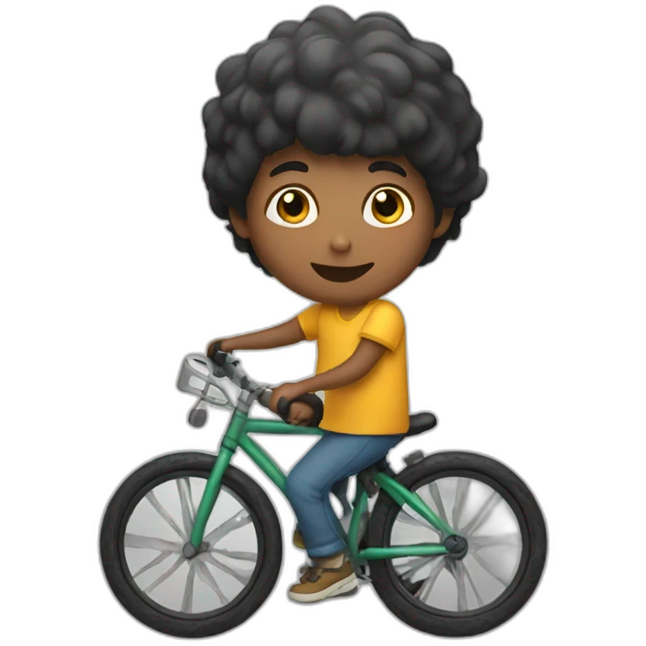 Boy with bike  emoji