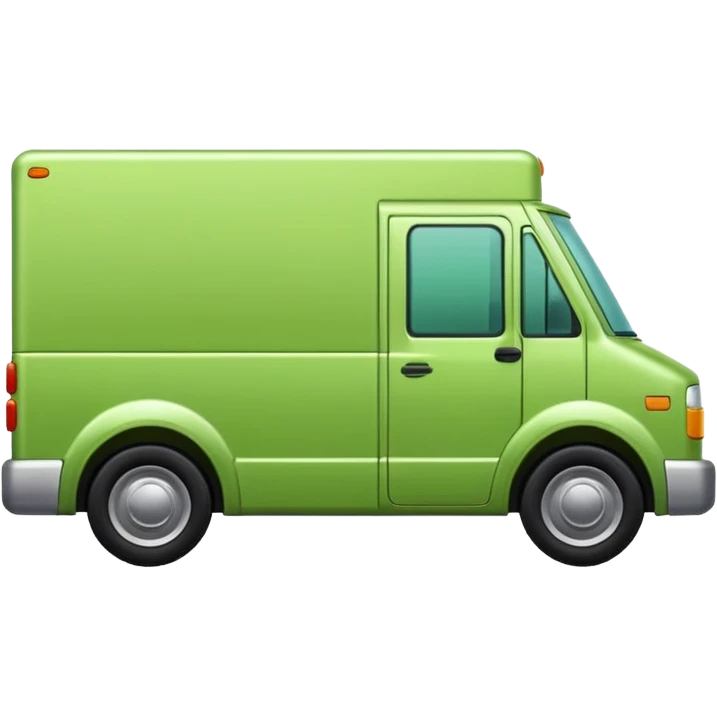 emoji of light green color delivery car emoji