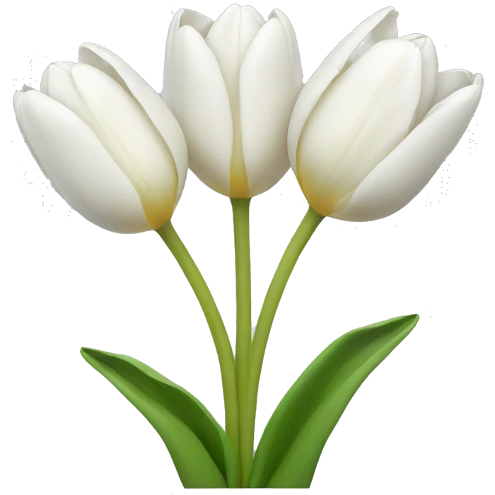 white tulip bouquet  emoji