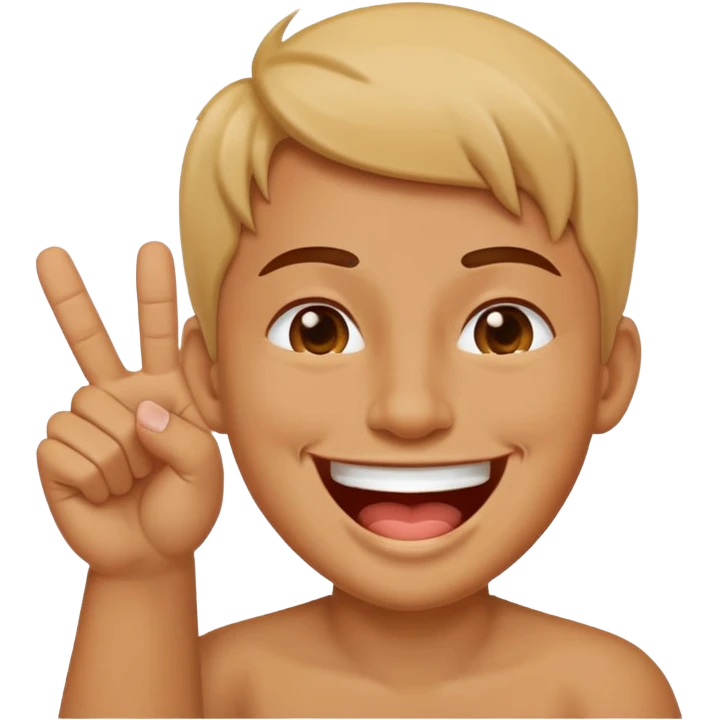 Middle finger up and laughing face emoji