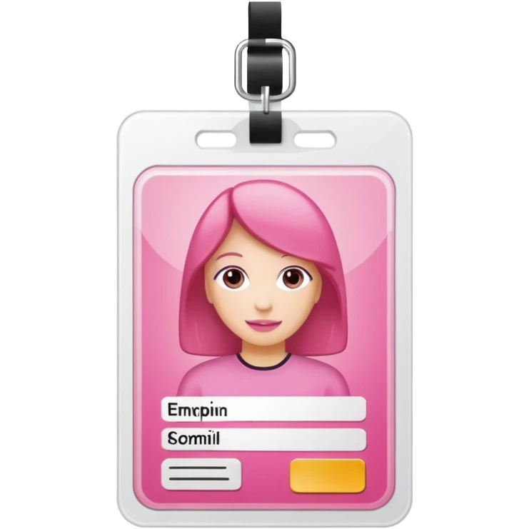 Pink Id card
 emoji