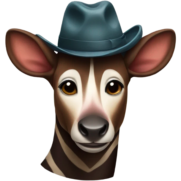 okapi wearing hat emoji