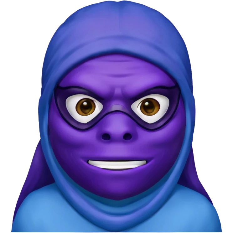Grimace in a Covid mask emoji