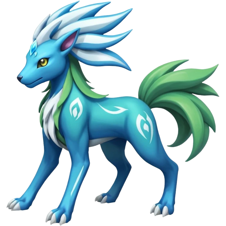 Manectric-Suicune-Zygarde-fusion-hybrid-creature  emoji