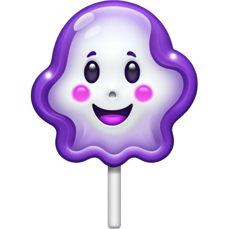 ghost lolipop purple and white emoji