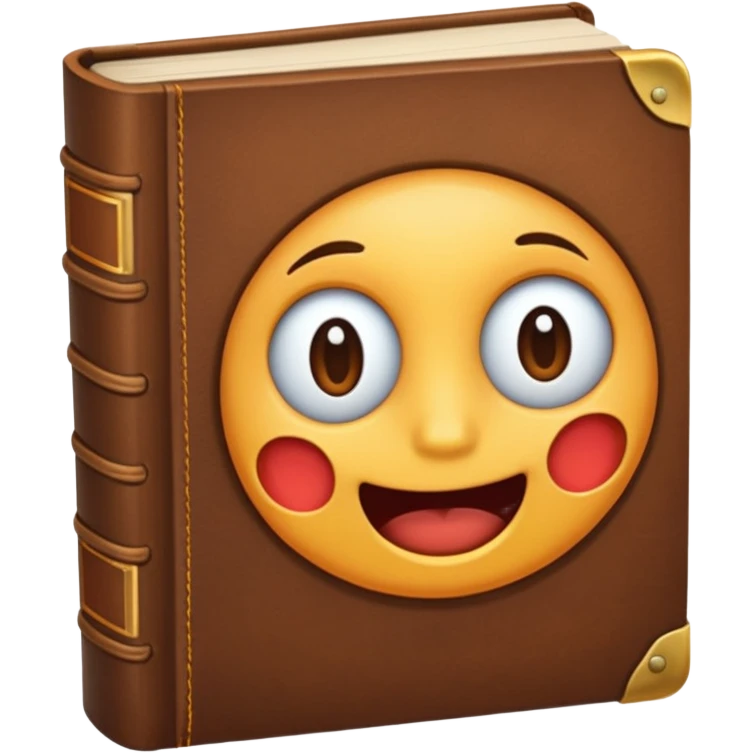 a book with the emotion of embarrassment emoji