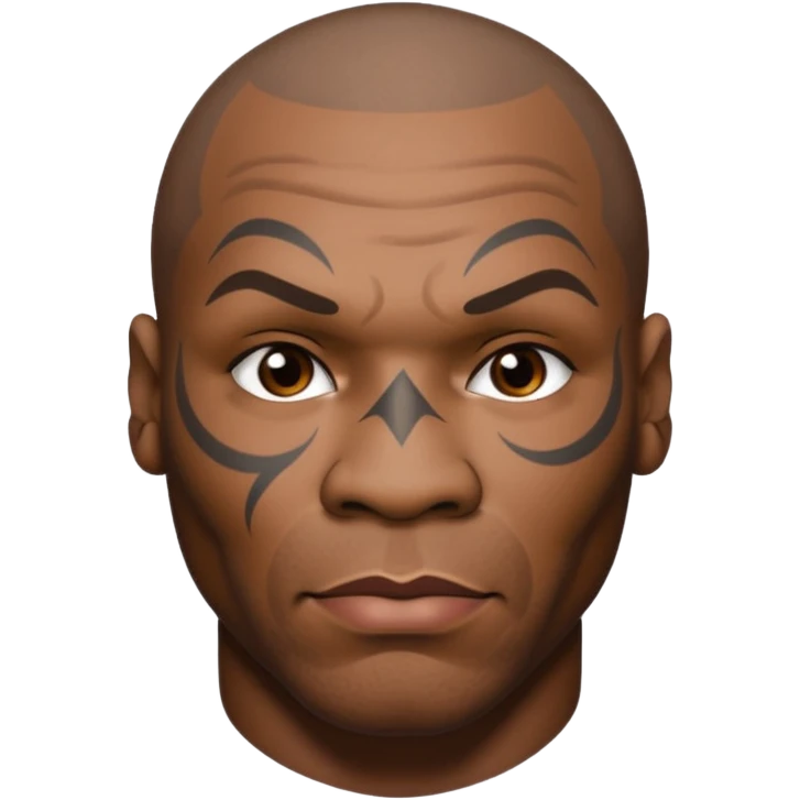 Mike Tyson with the tatoo emoji