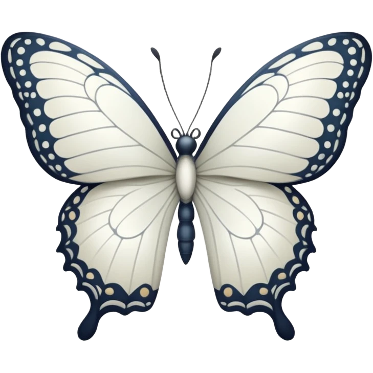 white butterfly emoji