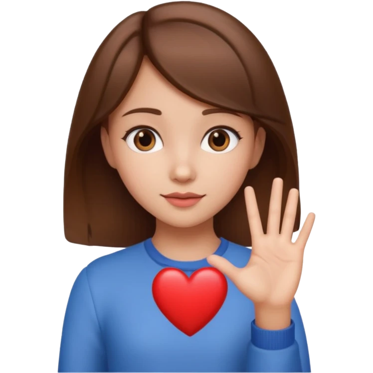 Heart hand girl emoji