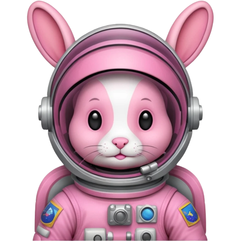 pink rabbit astronaut emoji