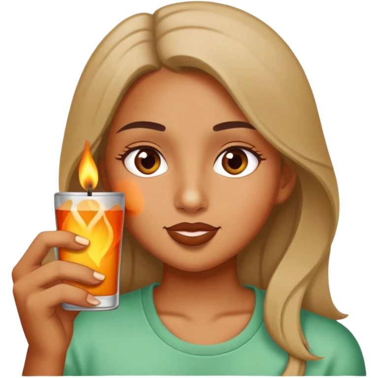 Girl drinking match  emoji