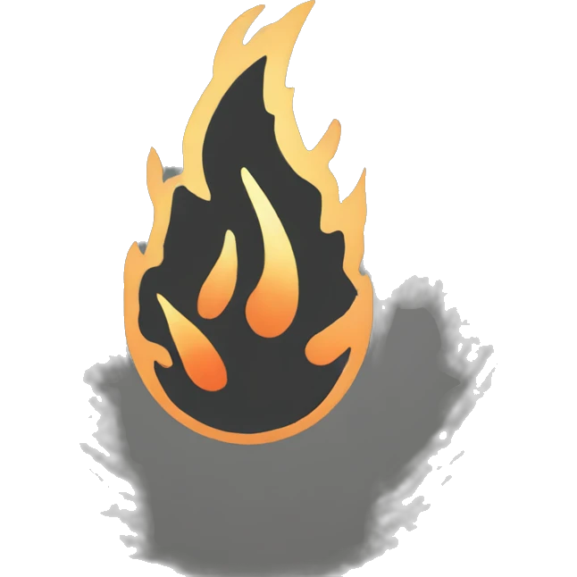 outline of fire emoji
