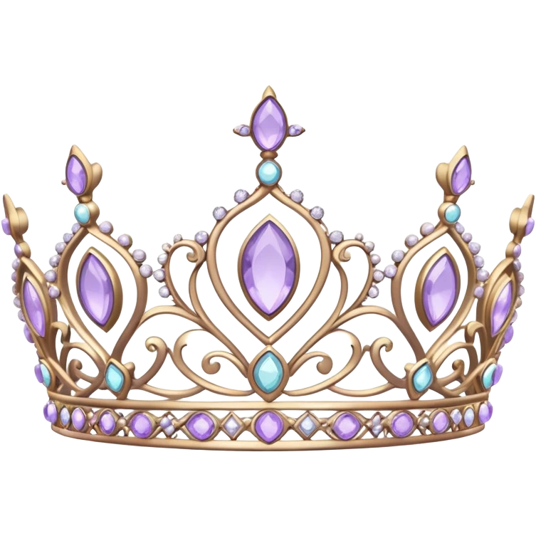 Pastel purple tiara emoji