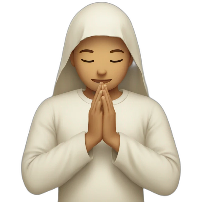 Person praying with lídrem hands  emoji