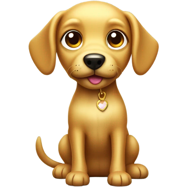 skinny little golden dog  emoji