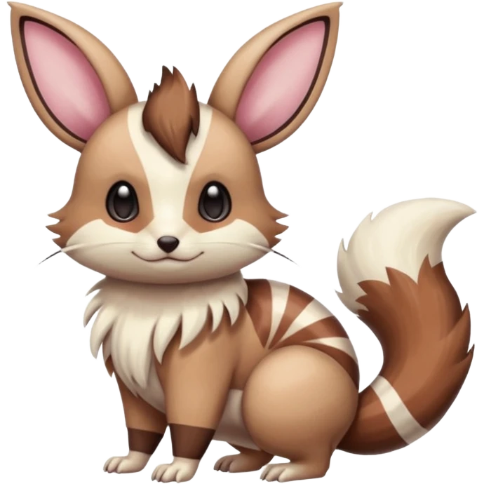Furret-Linoone-Minccino-Eevee-fusion emoji