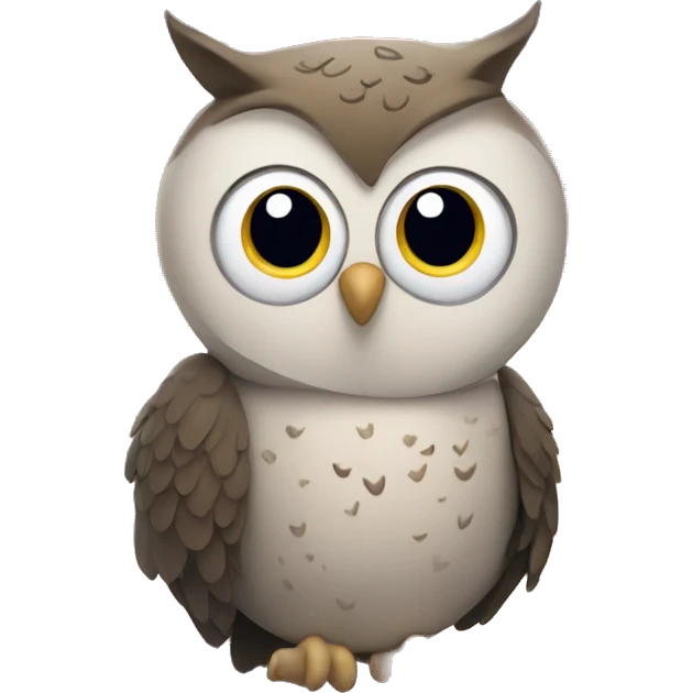 Owl with aesthetic stars and moons  emoji
