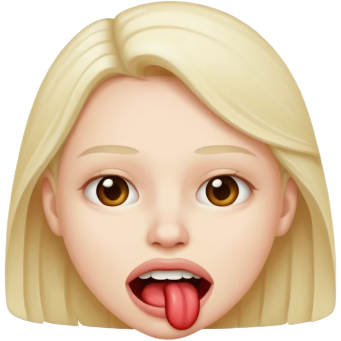 Face biting lip emoji
