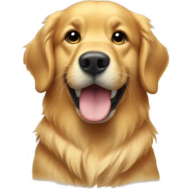 Golden retriever saluting emoji