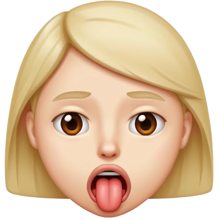 Upset, sticking tongue out at someone emoji