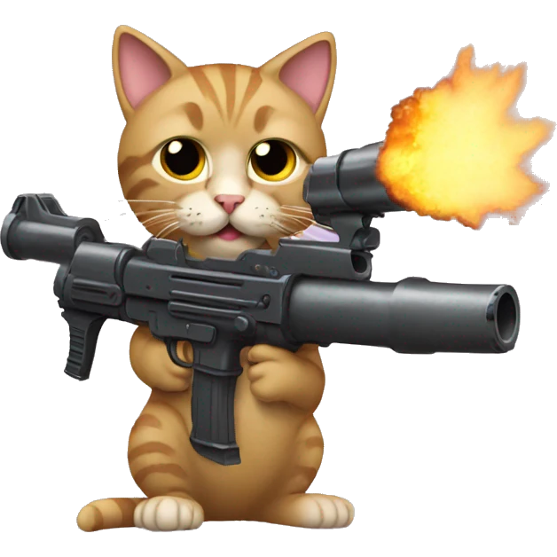 cat with minigun  emoji